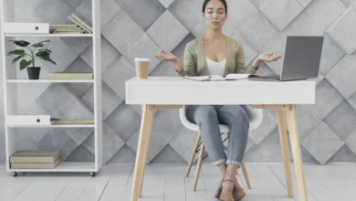 Easy Chair Yoga Poses for Office Workers to Relieve Stress